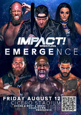 Impact Emergence flyer featuring Josh Alexander, Sami Callihan, Deonna Purazzo, Moose & more